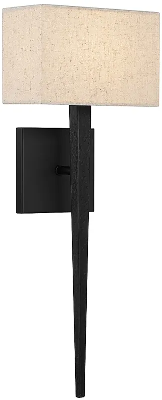 Quoizel Rochell 22 3/4" High Matte Black Wall Sconce