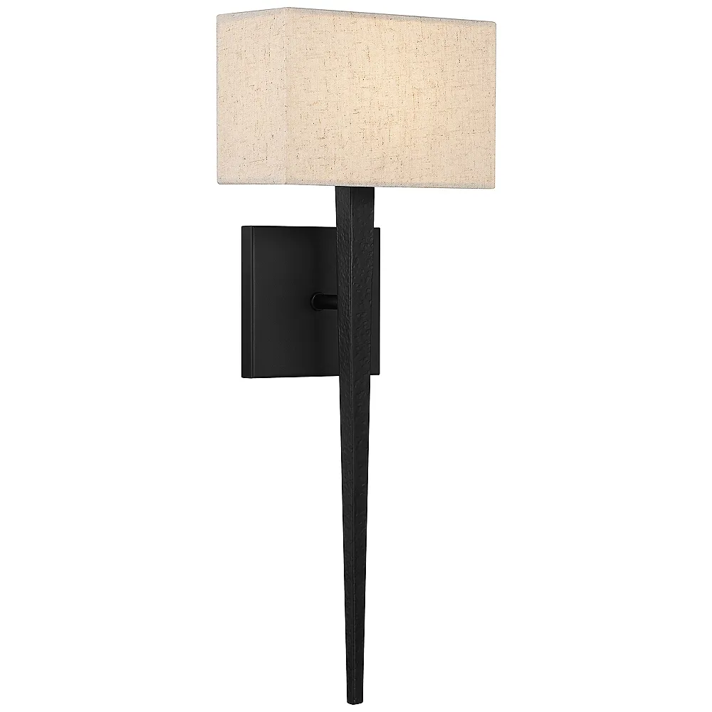 Quoizel Rochell 22 3/4" High Matte Black Wall Sconce