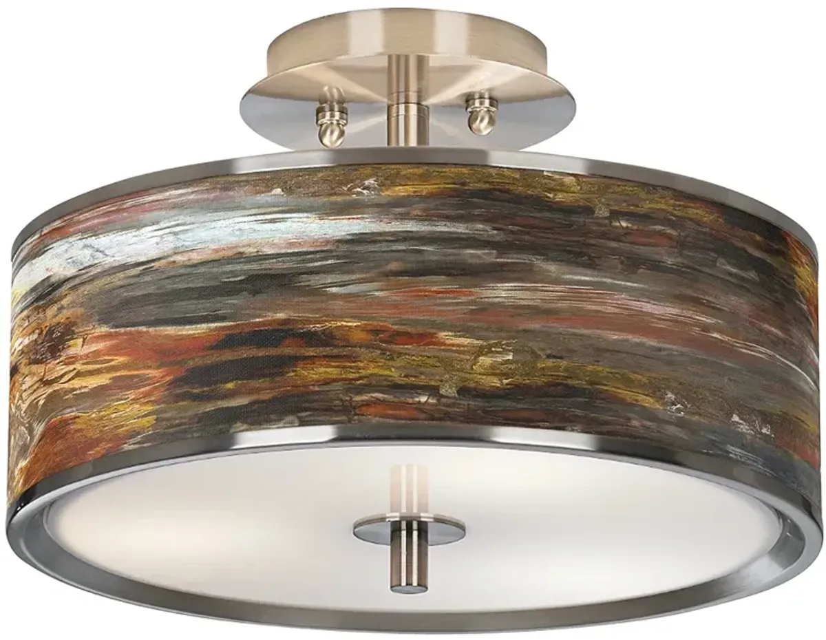 Embracing Change Nickel 14" Wide Ceiling Light