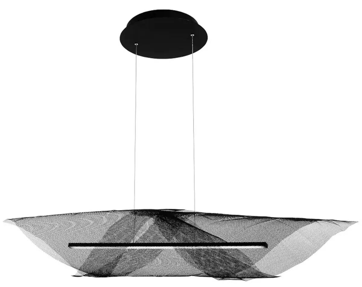 George Kovacs Alambre LED Coal Black Island Chandelier