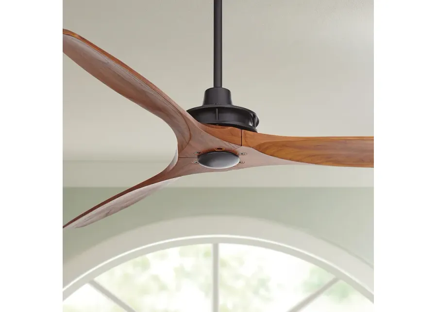 52" Windspun Black-Walnut Modern DC Fan by Casa Vieja with Remote