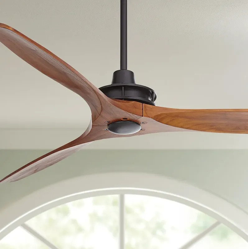 52" Windspun Black-Walnut Modern DC Fan by Casa Vieja with Remote