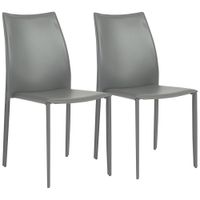 Dalia Gray Stacking Side Chairs Set of 2