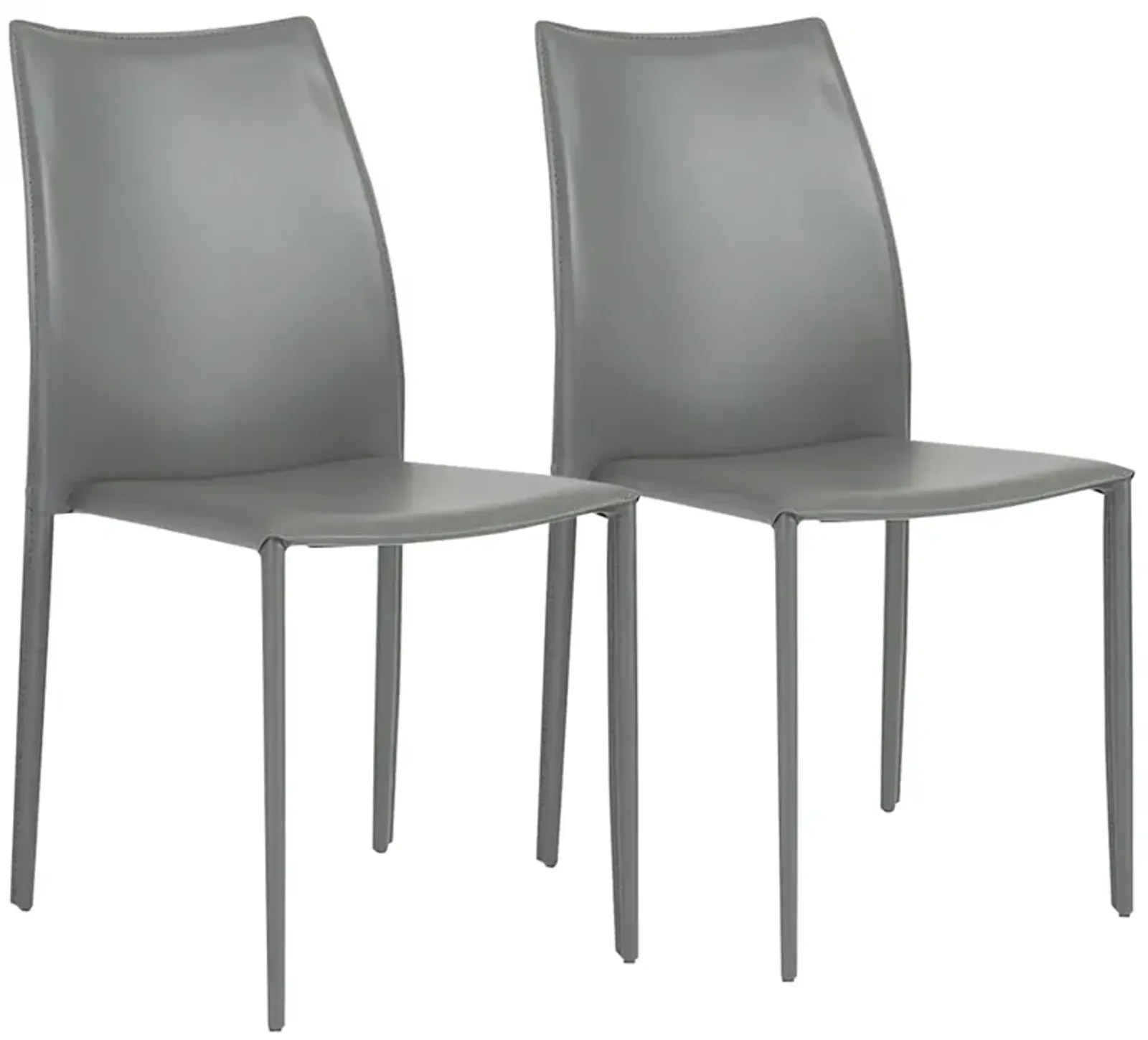 Dalia Gray Stacking Side Chairs Set of 2