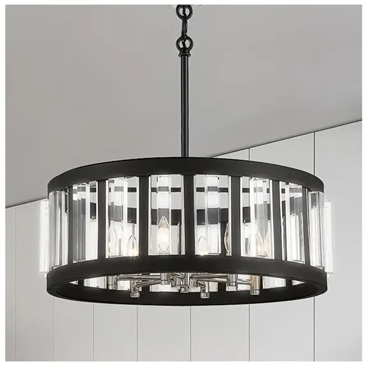 Minka-Lavery Majestic Splendor 25.5" Wide Coal Finish 6-Light Pendant