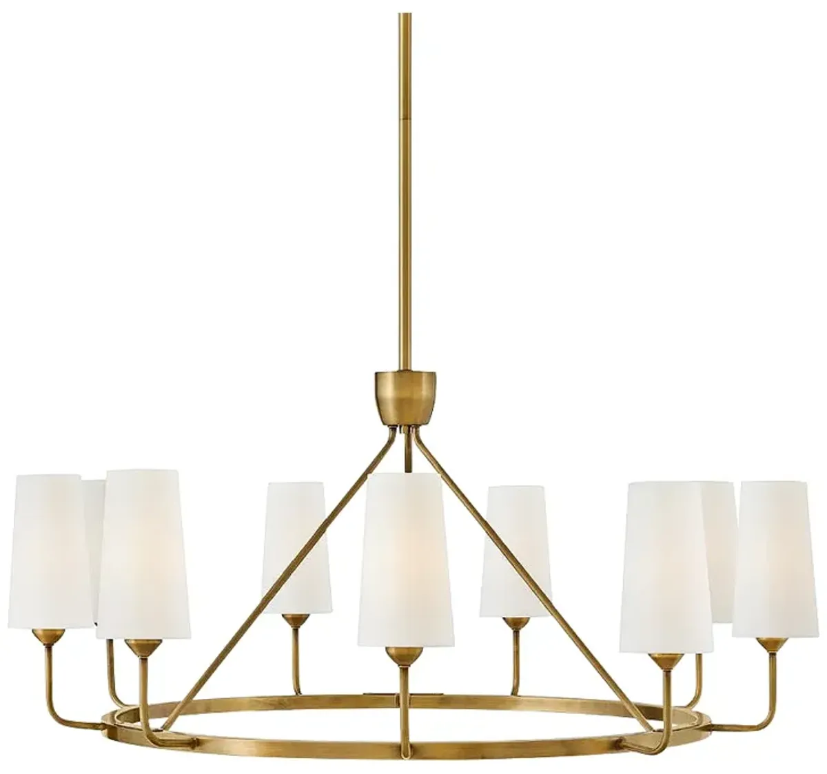 Hinkley Lewis 37 1/4" Wide Heritage Brass 9-Light Pendant