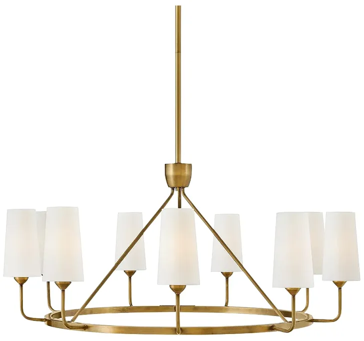 Hinkley - Chandelier Lewis Medium Single Tier Pendant- Heritage Brass