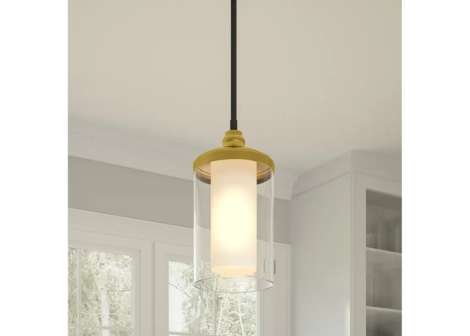 Rowland 1-Light Matte Black Mini Pendant