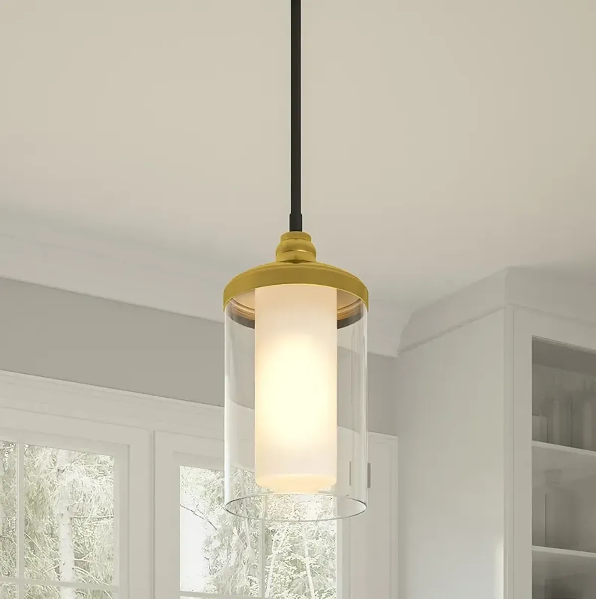 Rowland 1-Light Matte Black Mini Pendant