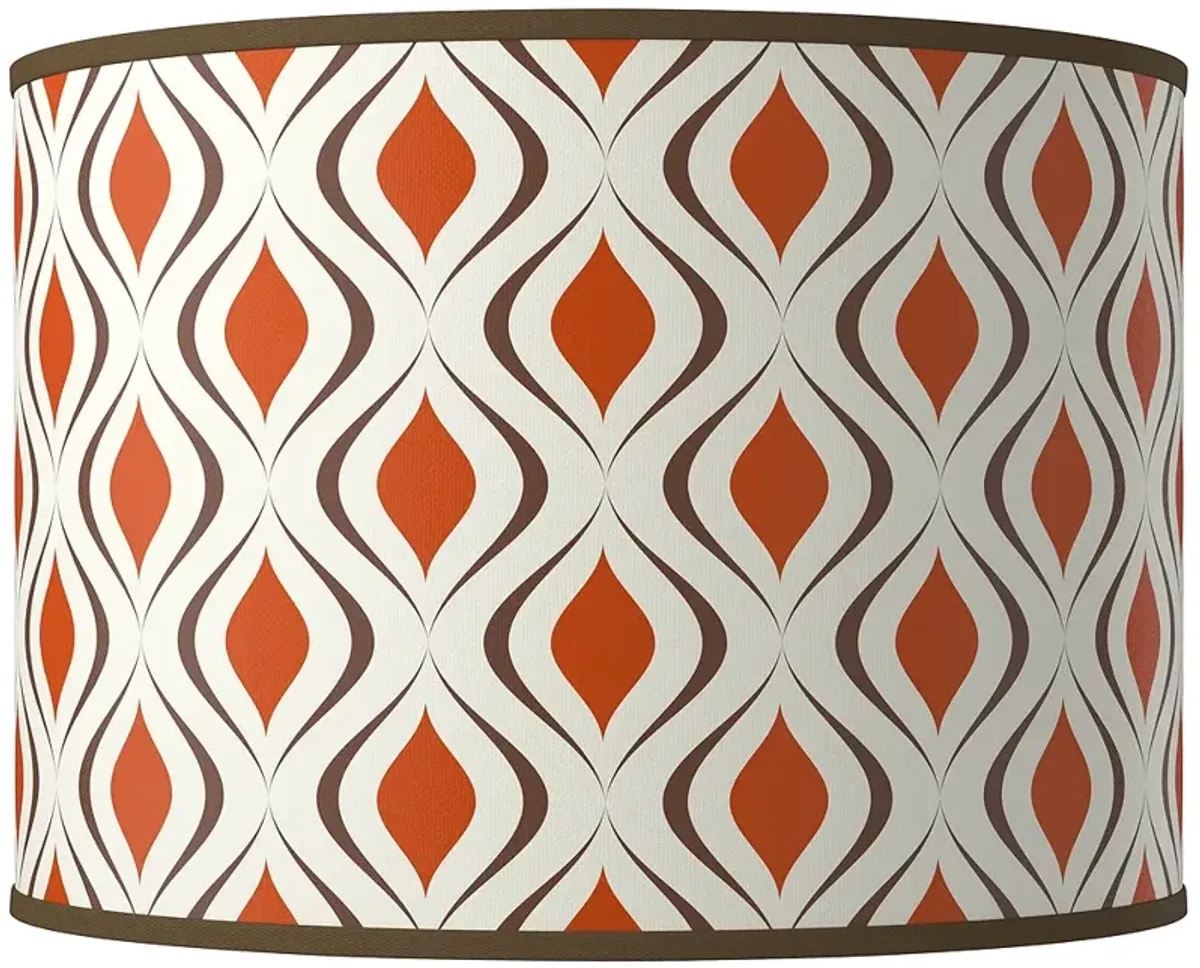 Retro Lattice Giclee Round Drum Lamp Shade 15.5x15.5x11 (Spider)