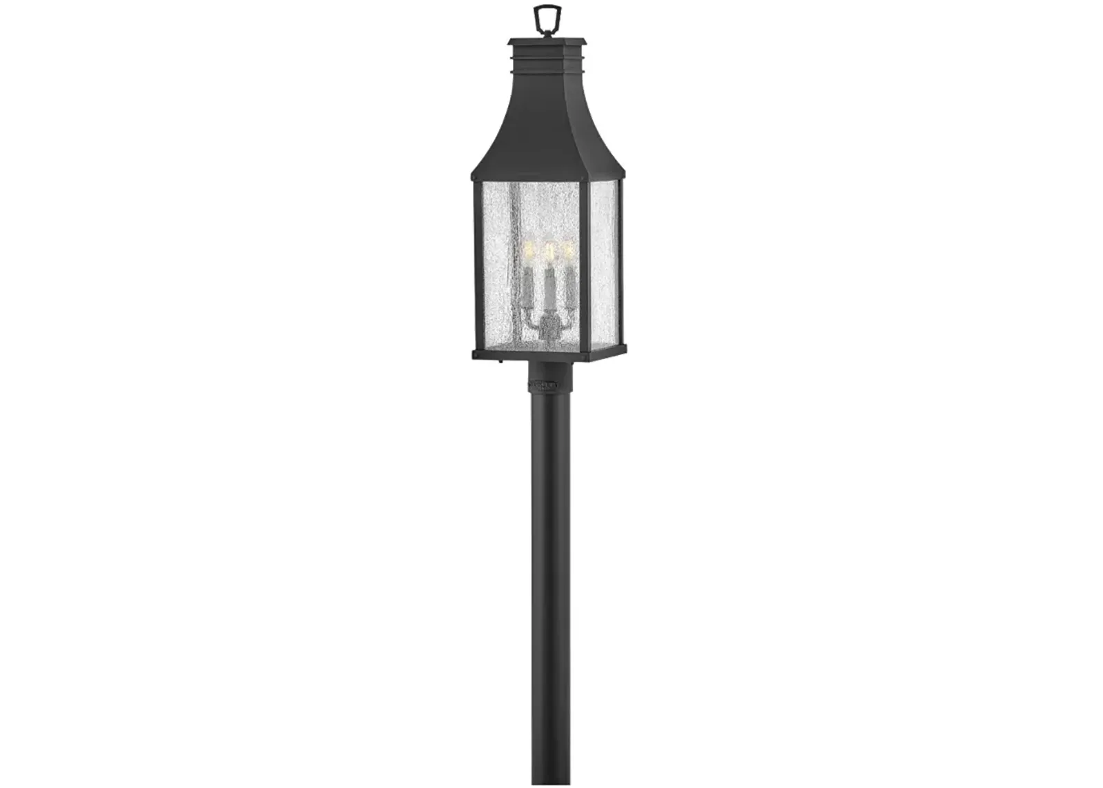 Beacon Hill 26 1/4"H Museum Black 3-Light Outdoor Post Light