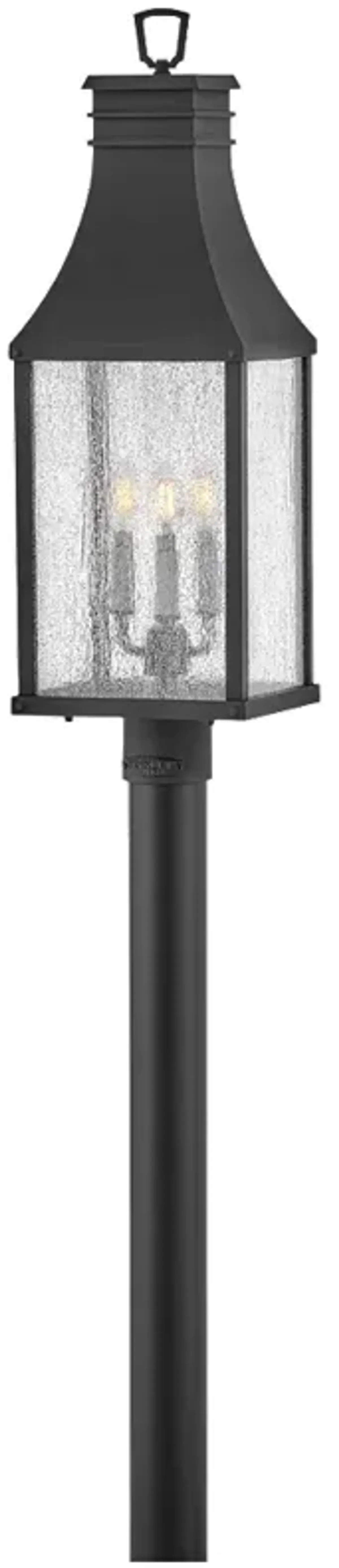 Beacon Hill 26 1/4"H Museum Black 3-Light Outdoor Post Light