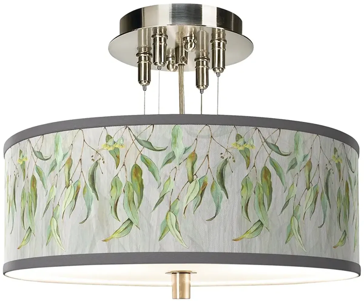 Eucalyptus Giclee 14" Wide Ceiling Light