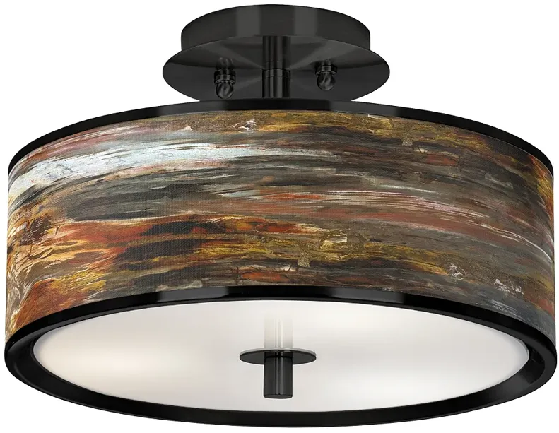 Embracing Change Black 14" Wide Ceiling Light