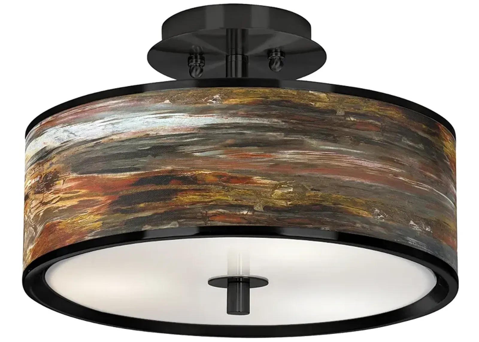 Embracing Change Black 14" Wide Ceiling Light