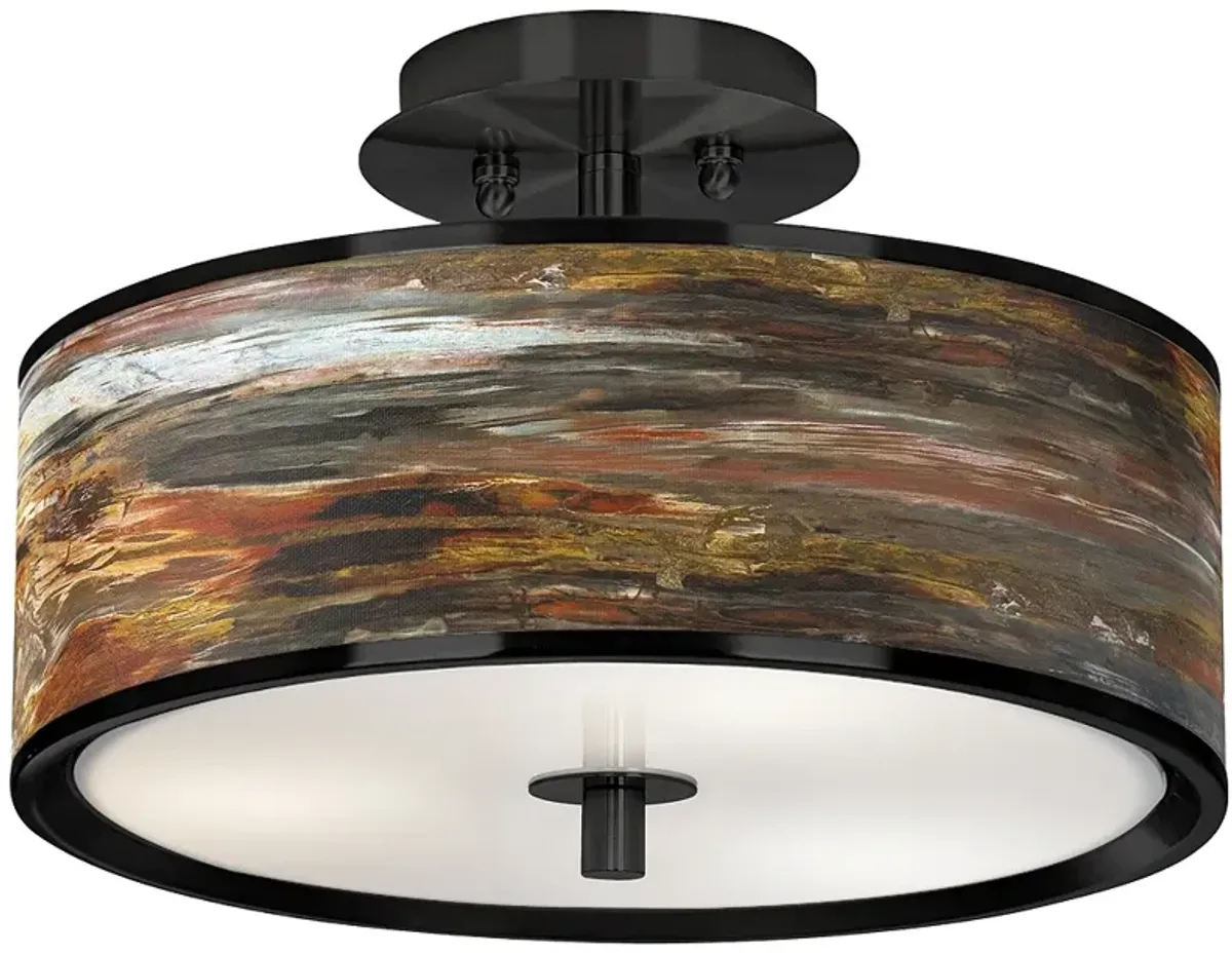 Embracing Change Black 14" Wide Ceiling Light