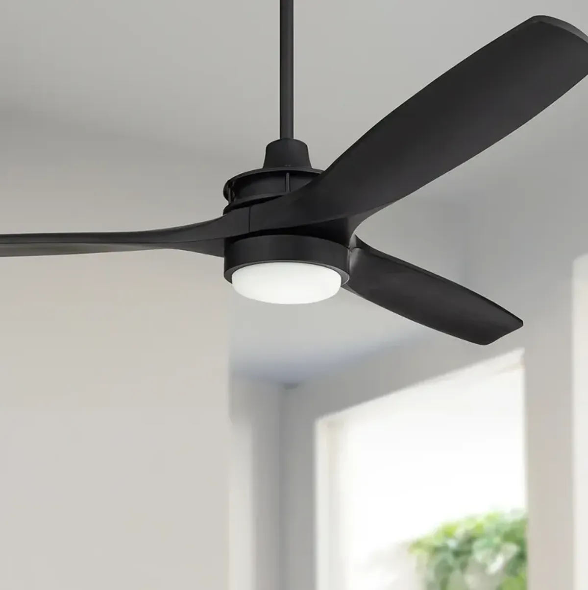 52" Windspun Matte Black LED Ceiling Fan