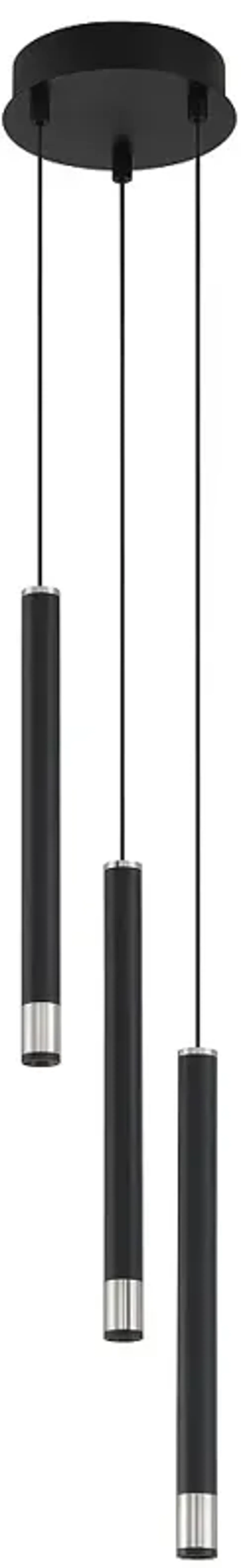 George Kovacs Wand LED Coal and Brushed Nickel Pendant