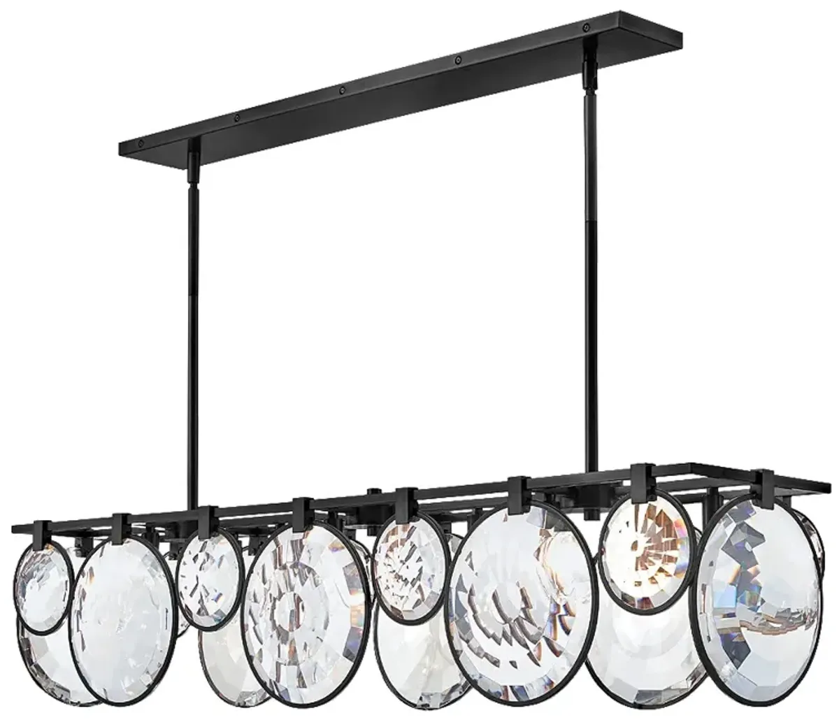 Fredrick Ramond Nala 49 3/4" Wide Black 8-Light Chandelier