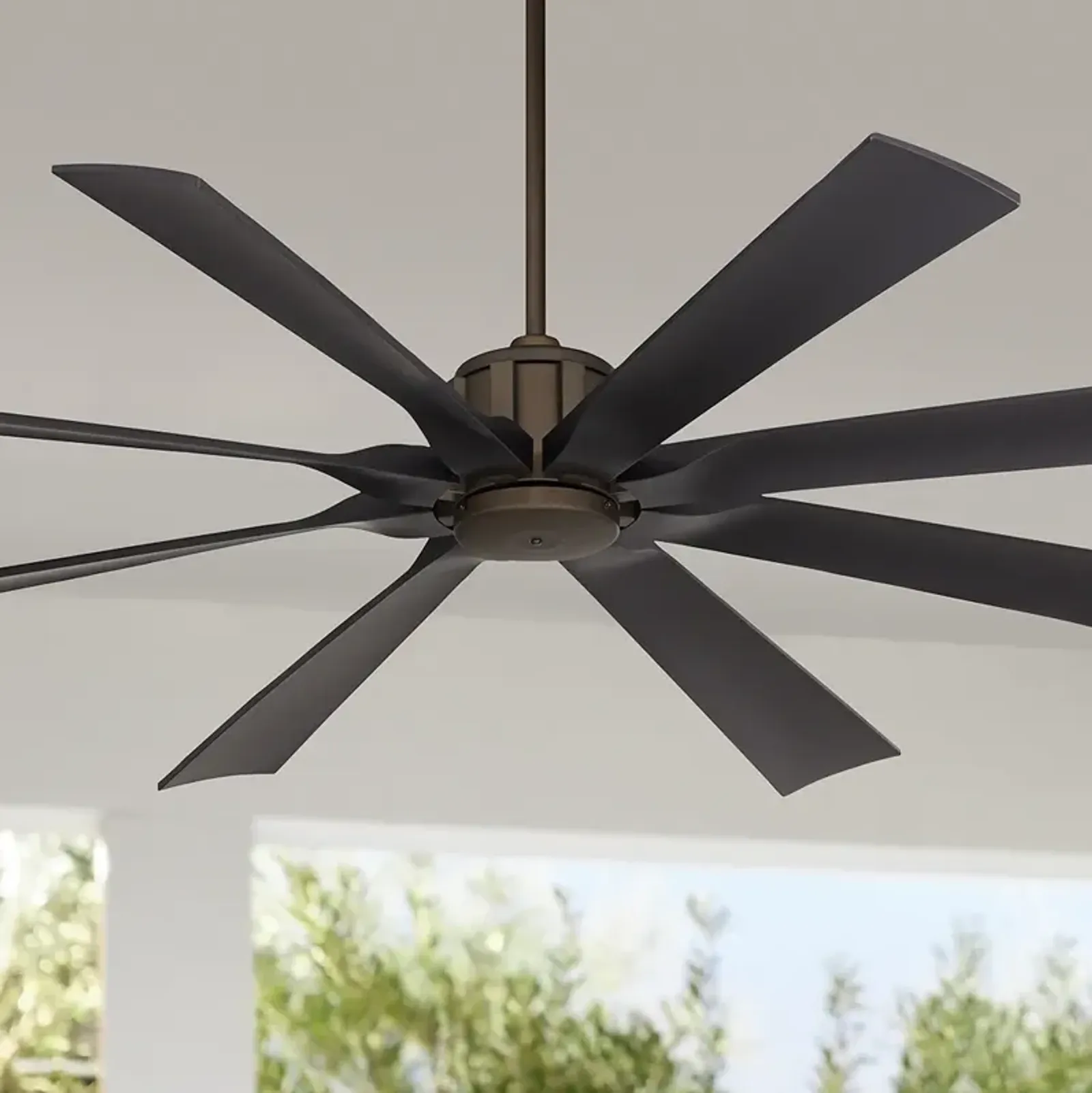 70" Possini Euro Defender Oil-Rubbed Bronze Damp Ceiling Fan