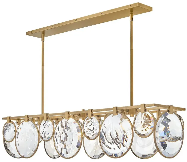 Hinkley - Chandelier Nala Eight Light Linear- Heritage Brass