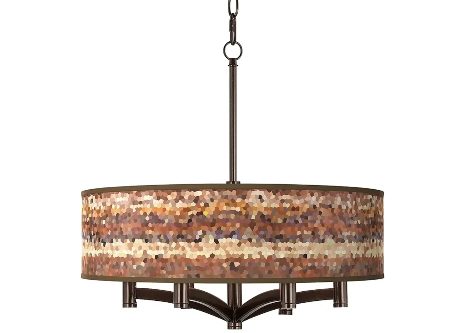 Giclee Gallery Ava 20" Red Rock 6-Light Bronze Pendant Chandelier