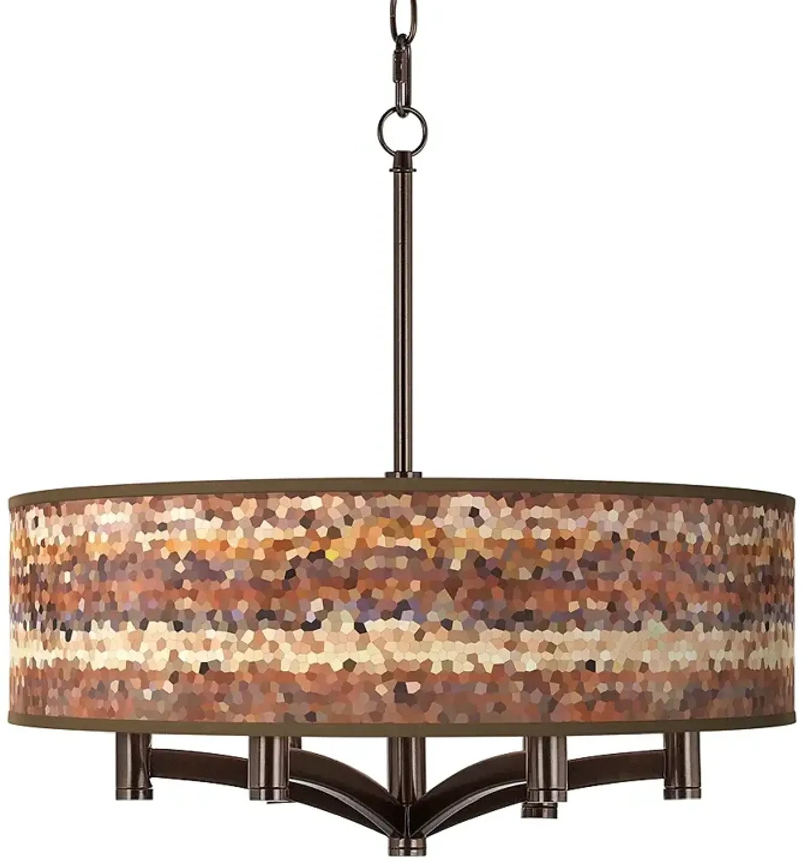 Giclee Gallery Ava 20" Red Rock 6-Light Bronze Pendant Chandelier