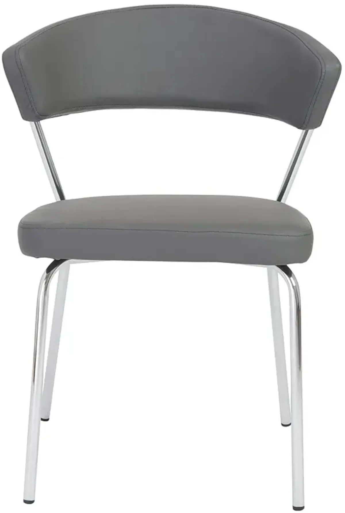 Draco Gray Leatherette Side Chair