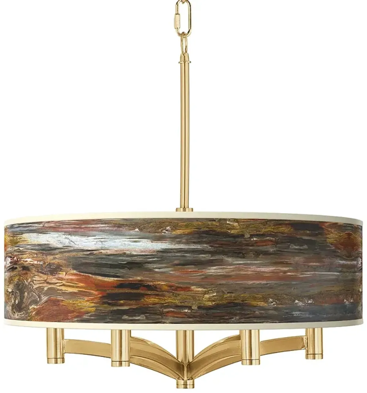 Embracing Change Ava 6-Light Gold Pendant Chandelier