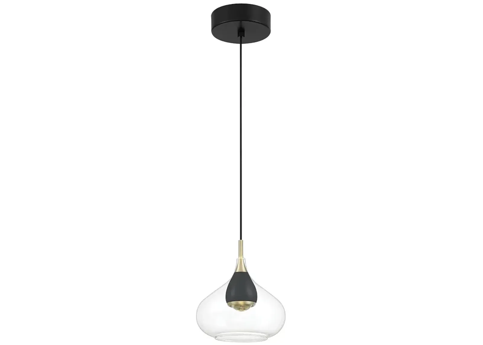 George Kovacs Arabesque LED Coal and Brushed Gold Mini-Pendant