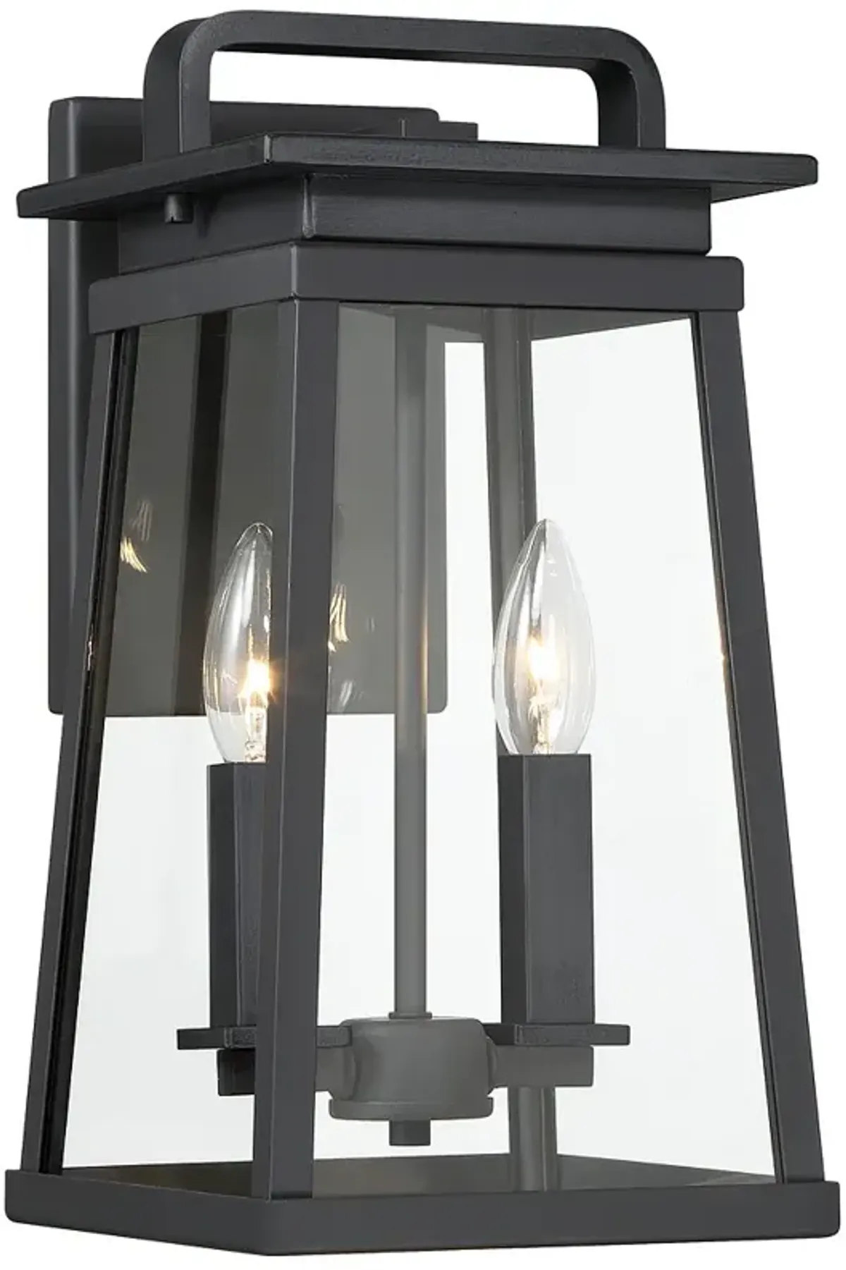 The Great Outdoors Isla Vista 2-Light Black Outdoor Wall Mount