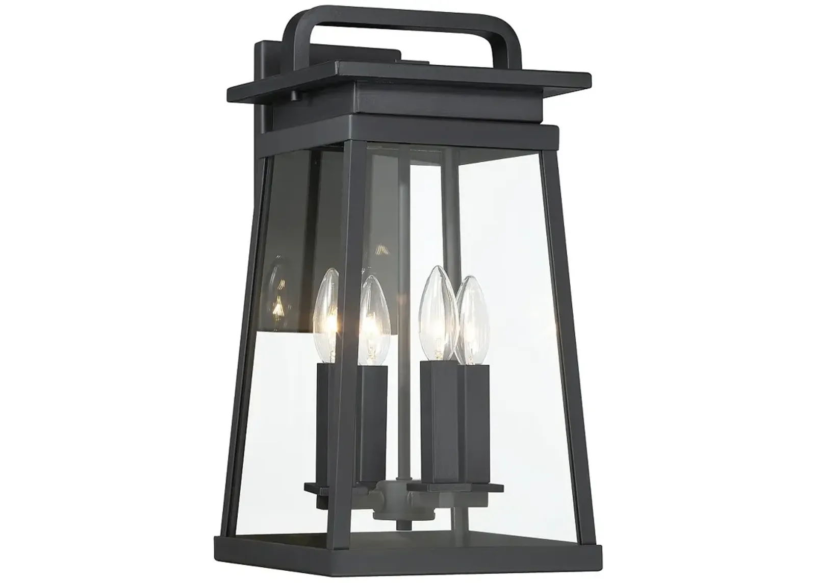 The Great Outdoors Isla Vista 4-Light Black Outdoor Wall Mount