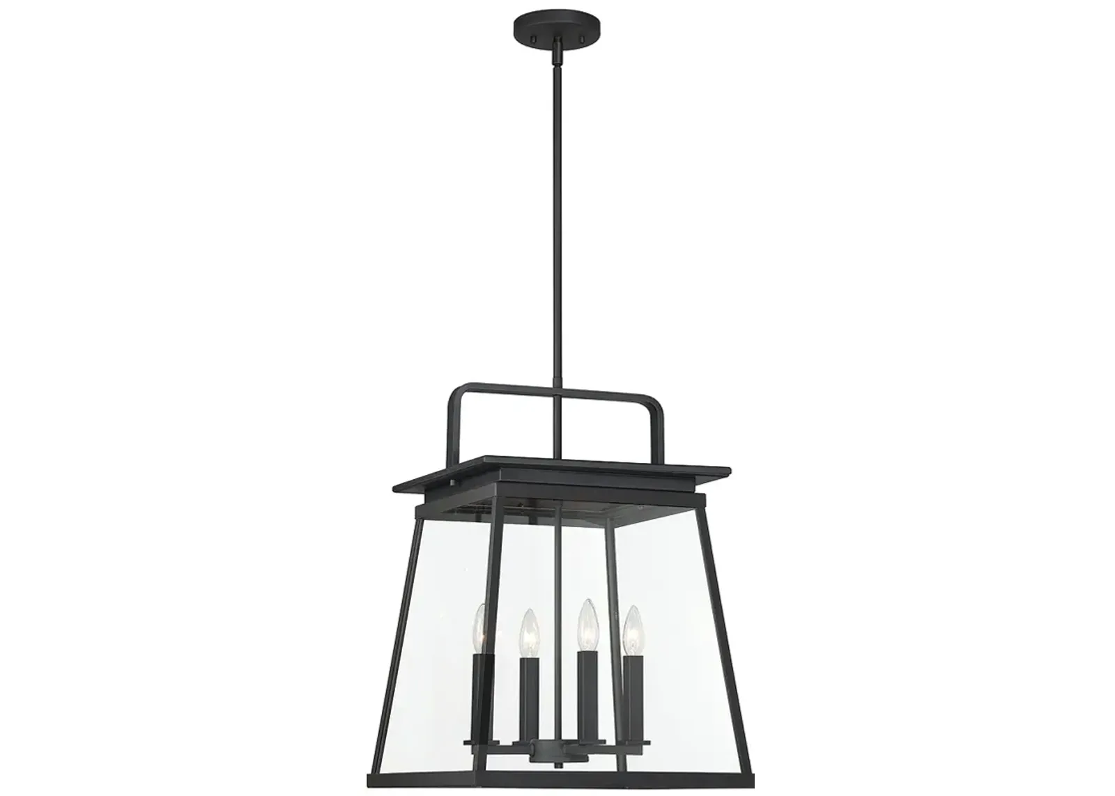 The Great Outdoors Isla Vista 4-Light Black Outdoor Hanging Light