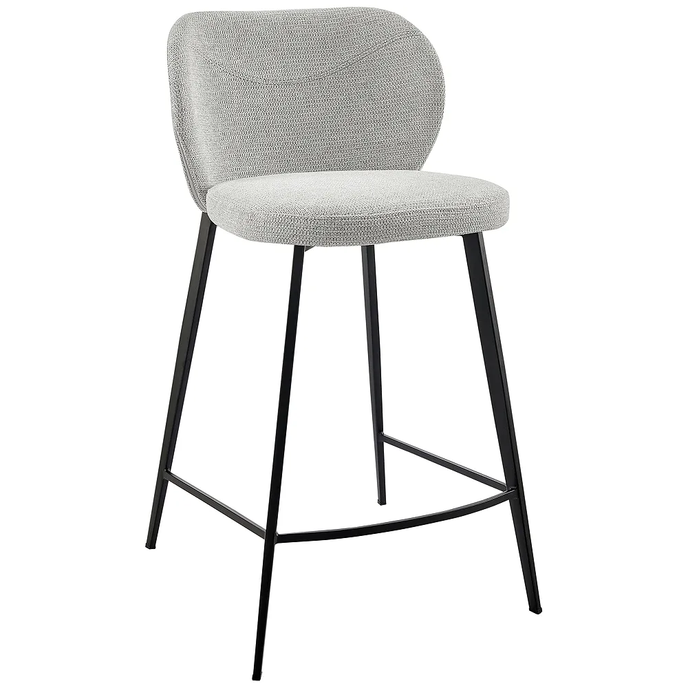 Markus 26" Light Gray Fabric Counter Stool