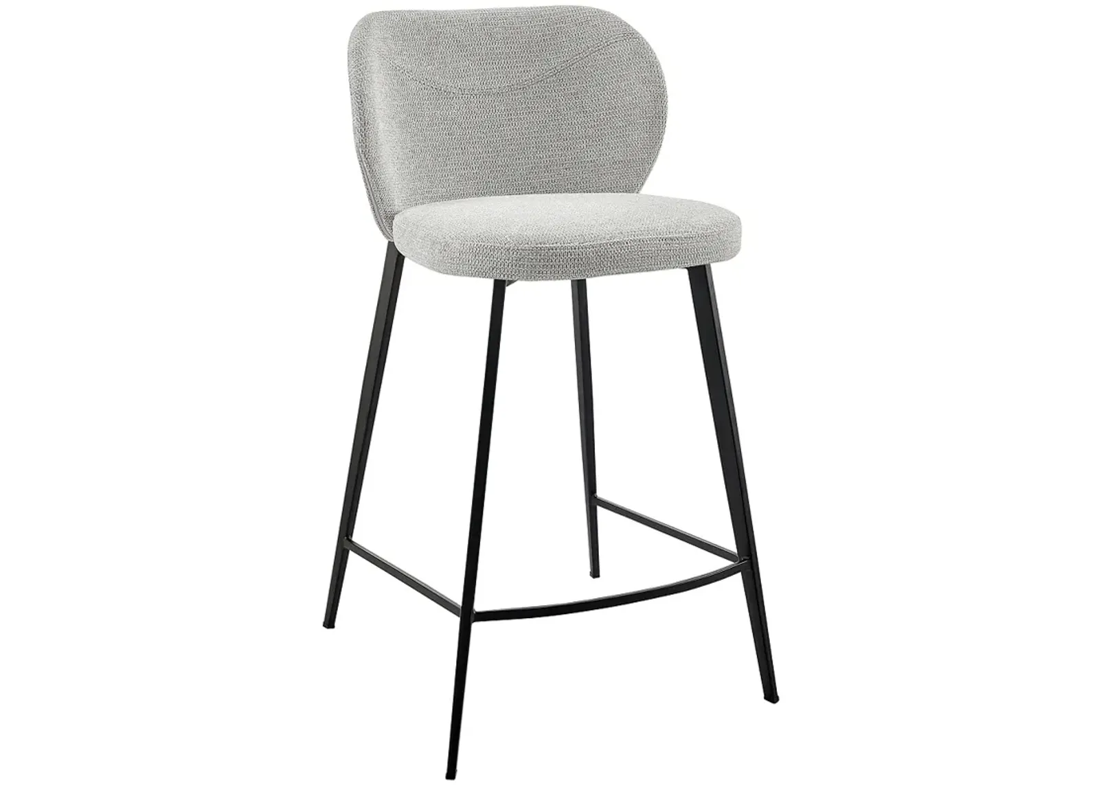 Markus 26" Light Gray Fabric Counter Stool