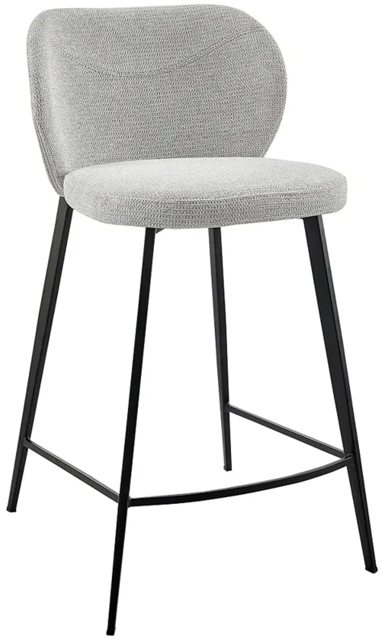 Markus 26" Light Gray Fabric Counter Stool