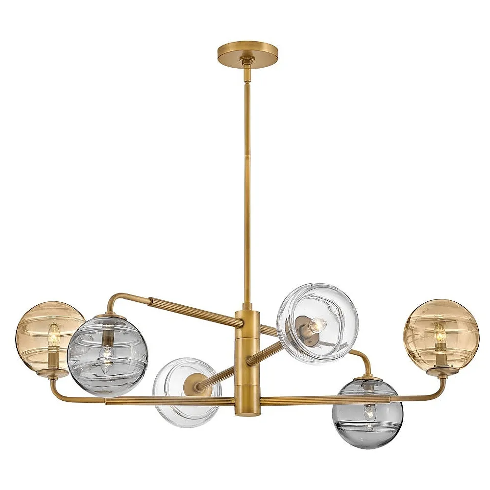 Hinkley - Chandelier Oberon Medium Single Tier Pendant- Heritage Brass