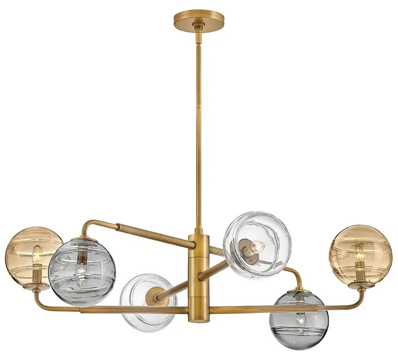 Hinkley - Chandelier Oberon Medium Single Tier Pendant- Heritage Brass