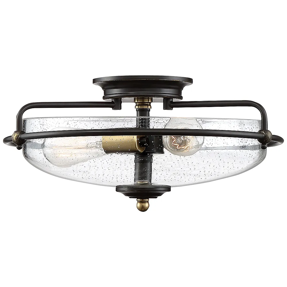 Griffin 17 in. Wide Bronze Flush Mount