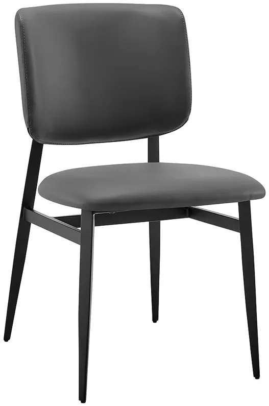 Felipe Gray Faux Leather Side Chair