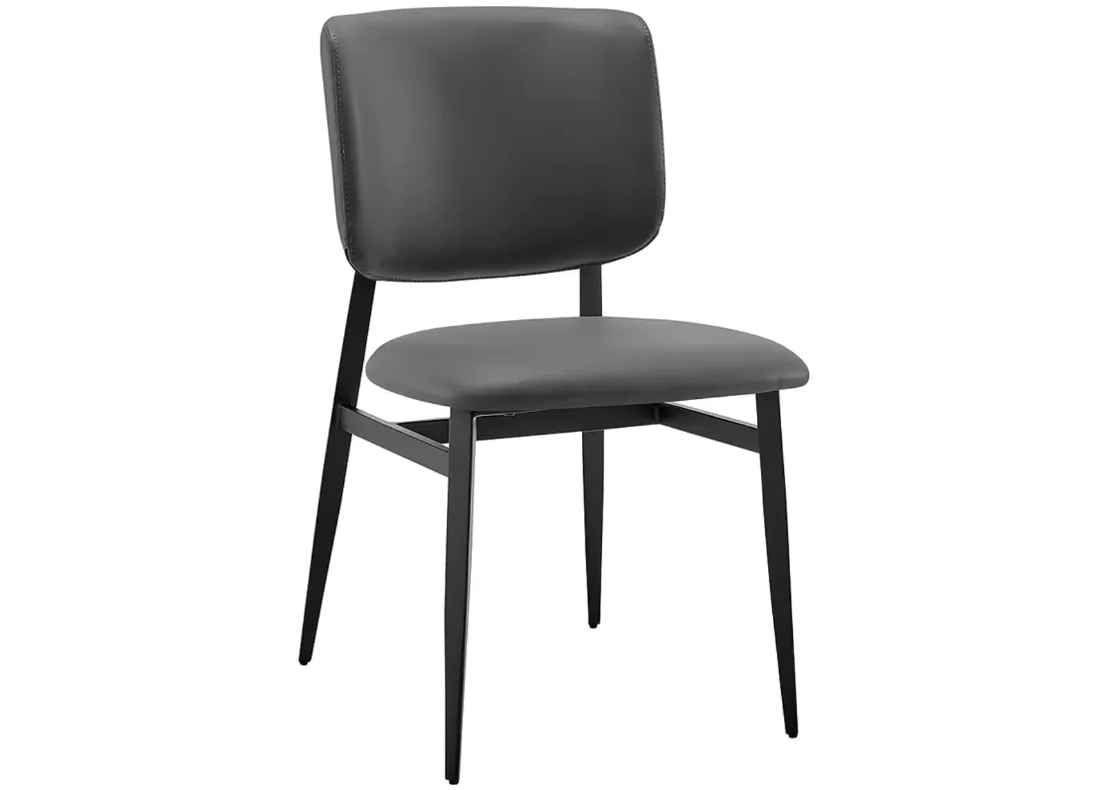 Felipe Gray Faux Leather Side Chair