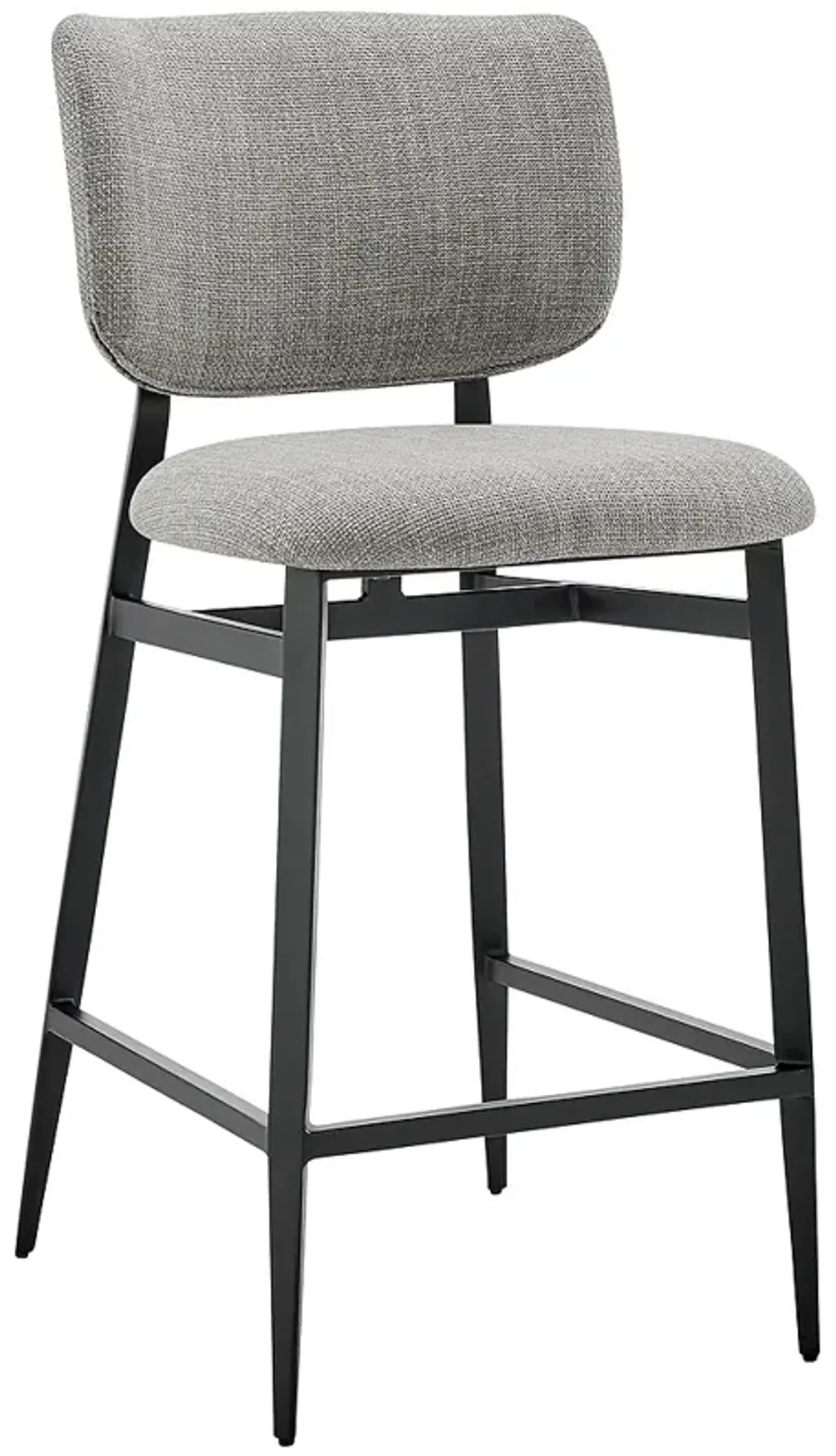 Felipe 26 1/2" Gray Linen Fabric Counter Stool