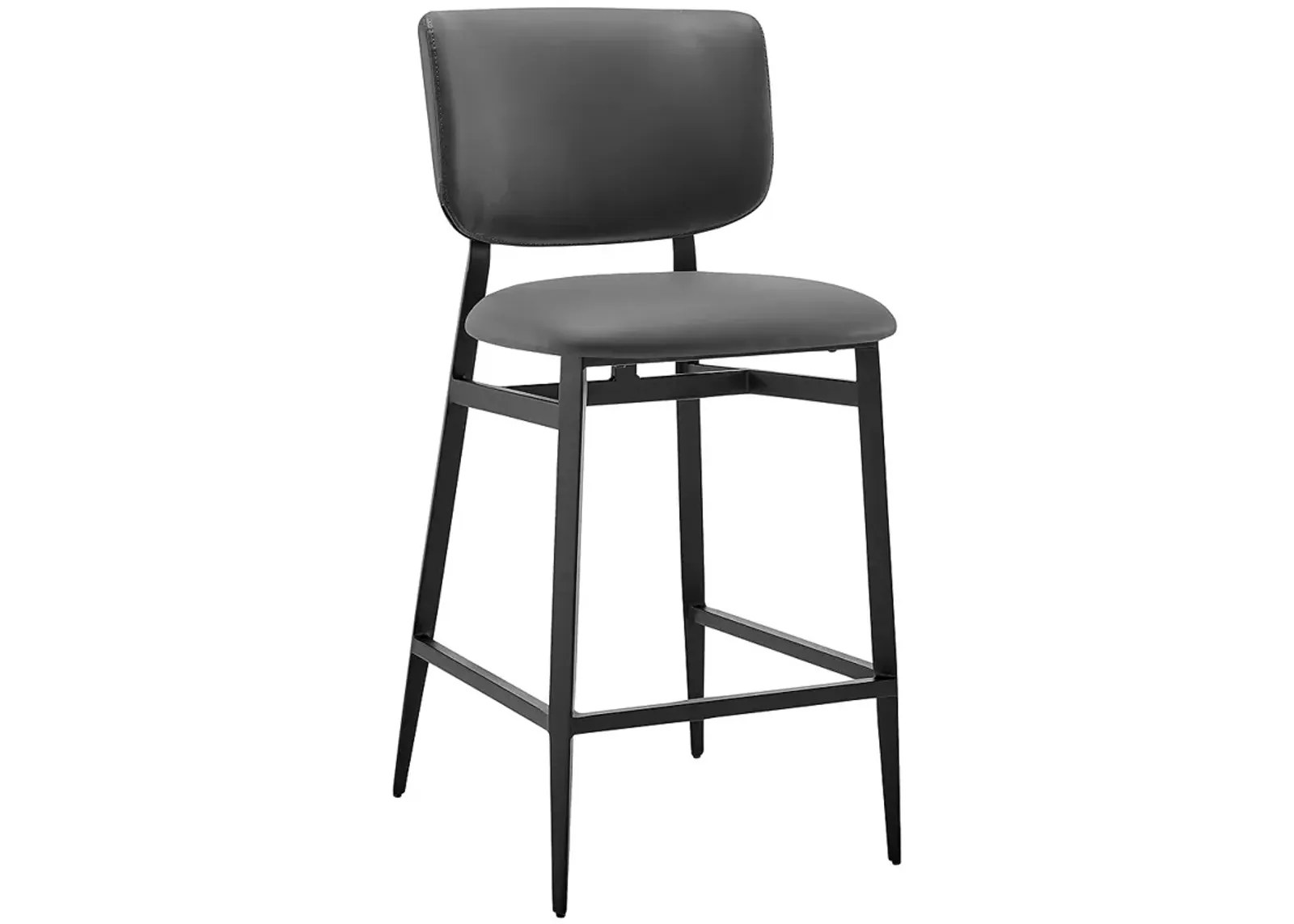 Felipe 26 1/2" Gray Faux Leather Counter Stool