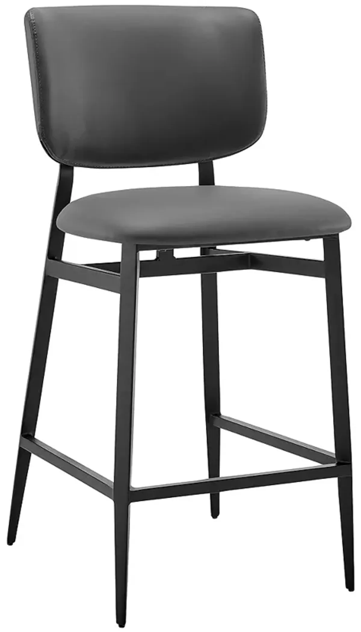 Felipe 26 1/2" Gray Faux Leather Counter Stool