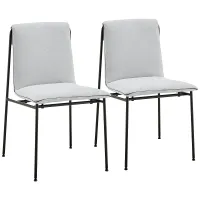 Ludvig Light Gray Fabric Side Chairs Set of 2