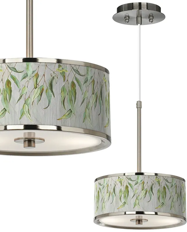 Eucalyptus Giclee Glow 10 1/4" Wide Pendant Light