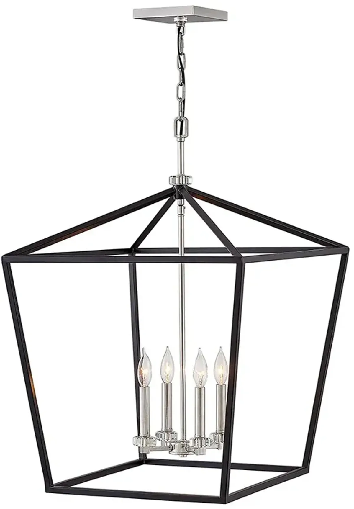 Hinkley Lighting Stinson 22" Open Black Frame Candelabra Chandelier