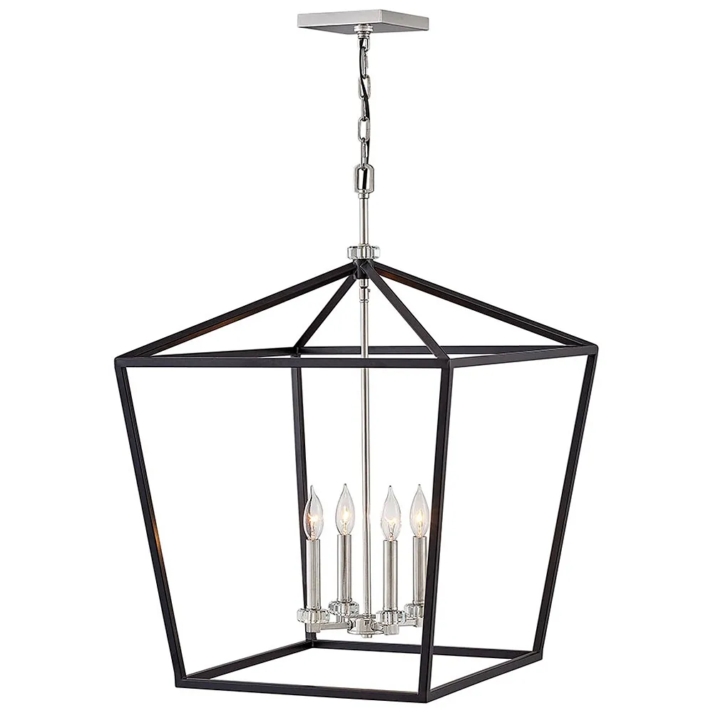 Hinkley Lighting Stinson 22" Open Black Frame Candelabra Chandelier