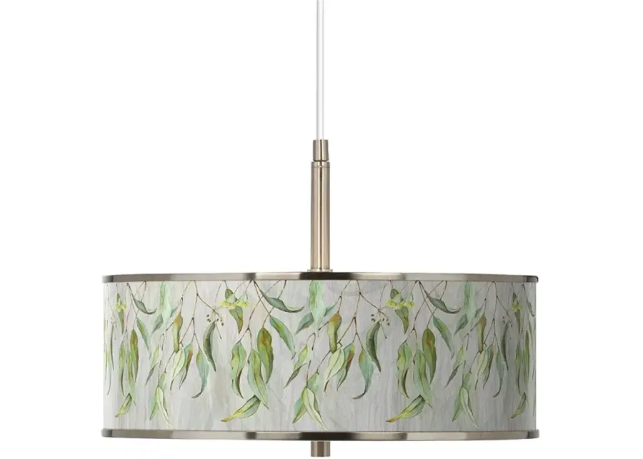 Eucalyptus Giclee Glow 16" Wide Pendant Light