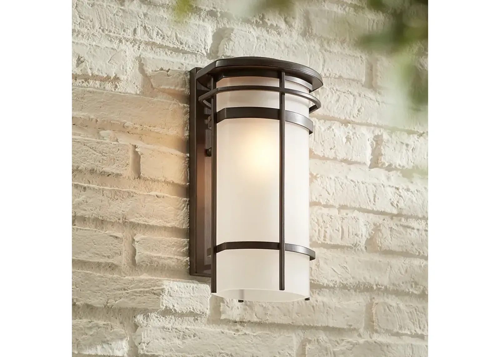 Possini Euro Theola 12 3/4" High Bronze Outdoor LED Wall Light